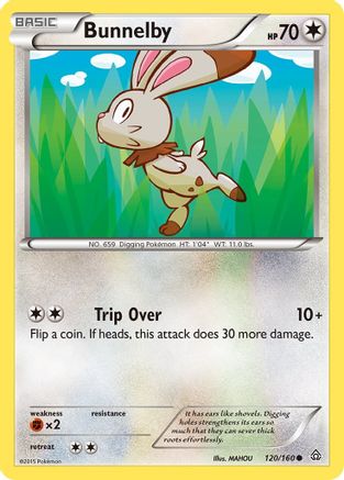 Bunnelby (120/160) Reverse Holofoil [XY: Primal Clash] Pokemon Single Pokémon