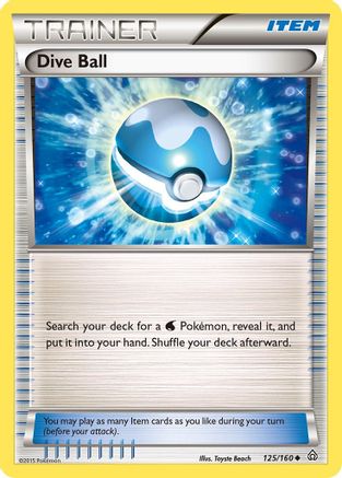 Dive Ball (125/160) - [XY: Primal Clash] Reverse Holofoil Pokemon Single Pokémon