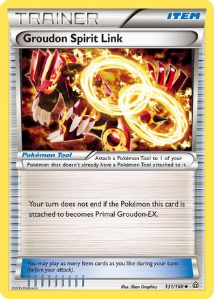 Groudon Spirit Link (131/160) Reverse Holofoil [XY: Primal Clash] Pokemon Single Pokémon