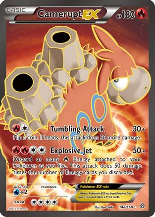 Camerupt EX (146 Full Art) (/160) Holofoil [XY: Primal Clash] Pokemon Single Pokémon