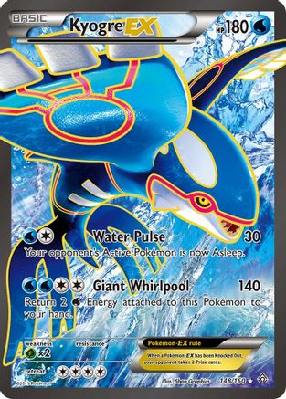 Kyogre EX (148 Full Art) (/160) Holofoil [XY: Primal Clash] Pokemon Single Pokémon