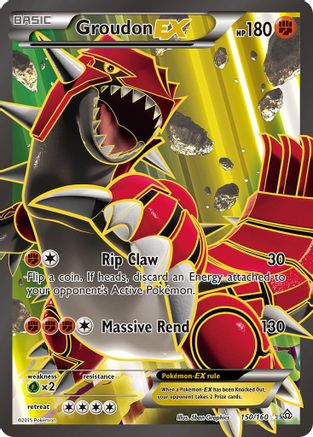 Groudon EX (150 Full Art) (/160) Holofoil [XY: Primal Clash] Pokemon Single Pokémon