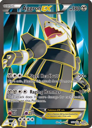 Aggron EX (153 Full Art) (/160) Holofoil [XY: Primal Clash] Pokemon Single Pokémon