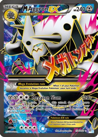 M Aggron EX (154 Full Art) 154/160 Holofoil [XY: Primal Clash] Pokemon Single Pokémon