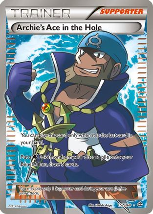 Archie's Ace in the Hole (157 Full Art) (/160) Holofoil [XY: Primal Clash] Pokemon Single Pokémon