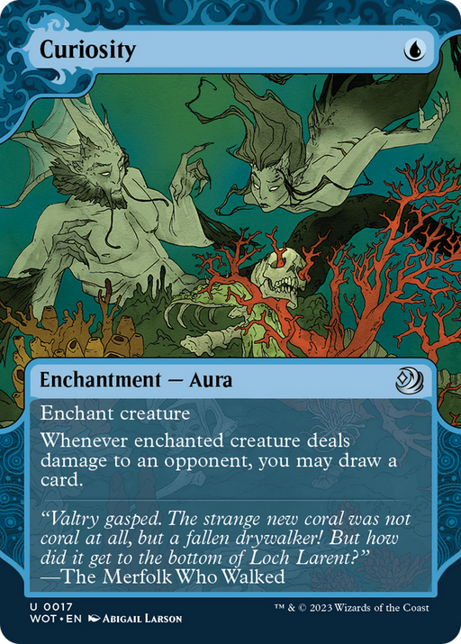 Curiosity (WOT-017) [Wilds of Eldraine: Enchanting Tales] (Showcase) (Borderless) MTG Single Wizards of the Coast