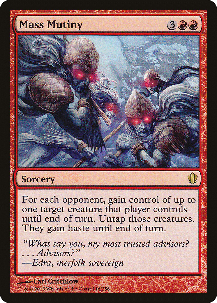 Mass Mutiny (C13-116) [Commander 2013] MTG Single Wizards of the Coast