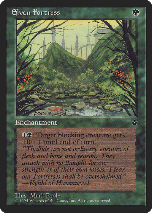 Elven Fortress (FEM-65C) [Fallen Empires] MTG Single Wizards of the Coast