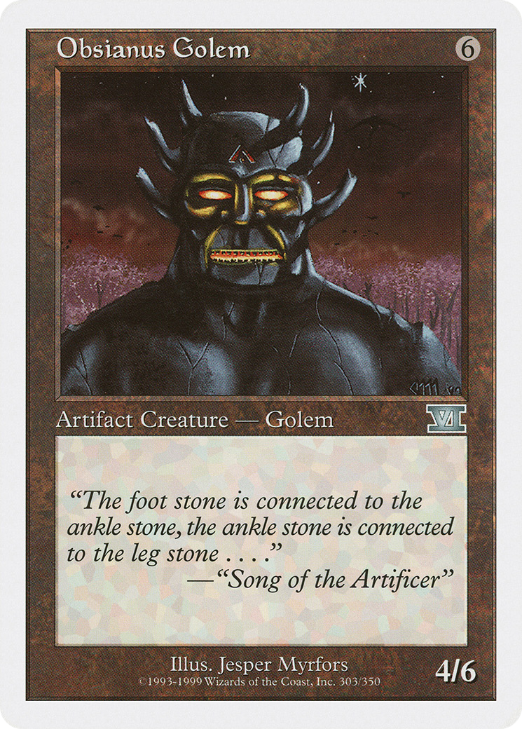 Obsianus Golem (6ED-303) [Classic Sixth Edition] MTG Single Wizards of the Coast