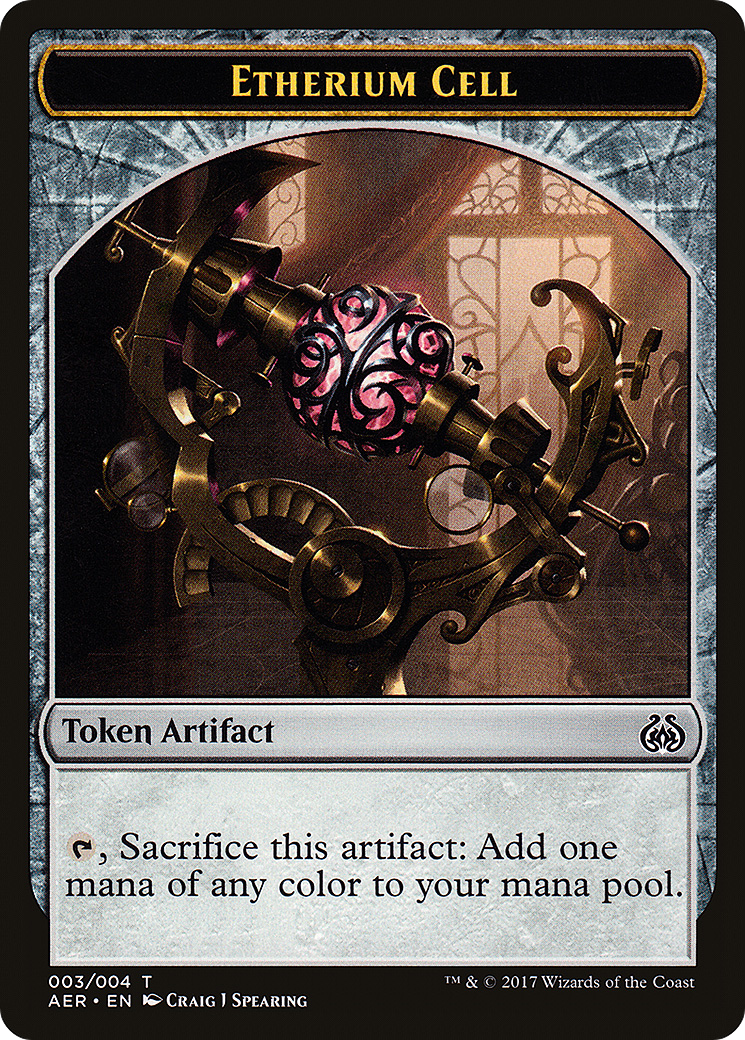 Etherium Cell (AER-003) [Tokens] Aether Revolt Tokens Foil MTG Single Wizards of the Coast