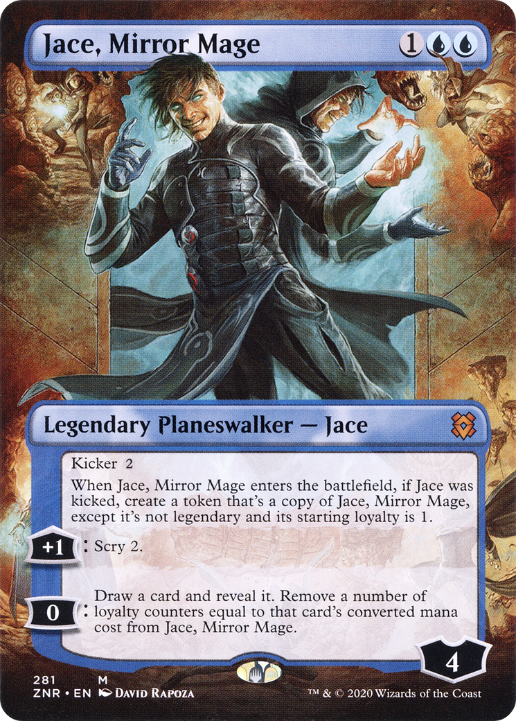 Jace, Mirror Mage (ZNR-281) [Zendikar Rising] (Borderless) Foil MTG Single Wizards of the Coast