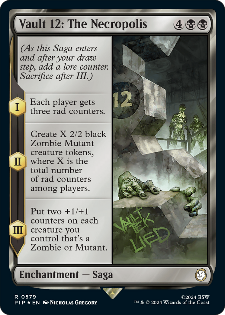 Vault 12: The Necropolis (Surge Foil) (PIP-579) [Fallout] Foil MTG Single Wizards of the Coast