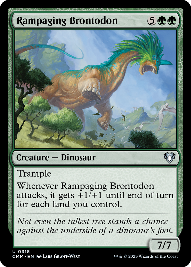 Rampaging Brontodon (CMM-315) [Commander Masters] Foil MTG Single Wizards of the Coast