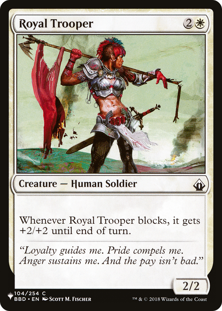 Royal Trooper (LIST-BBD-104) [Mystery Booster] The List MTG Single Wizards of the Coast