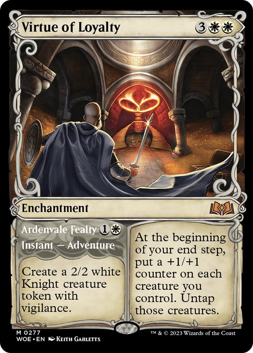 Virtue of Loyalty (WOE-277) [Wilds of Eldraine] (Showcase) MTG Single Wizards of the Coast