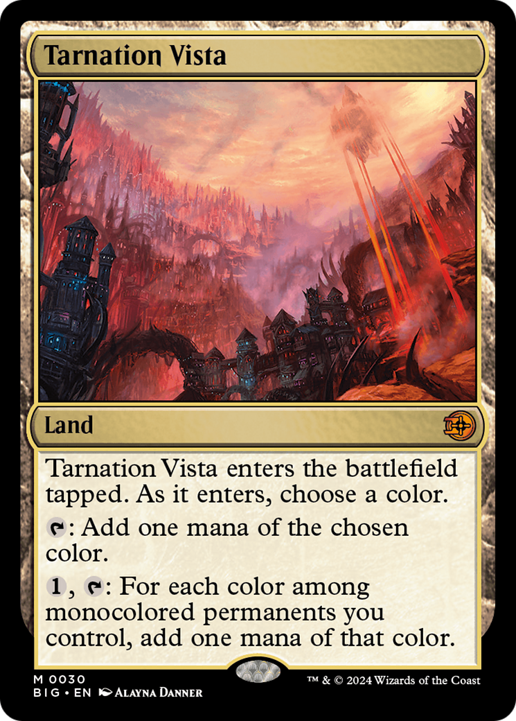 Tarnation Vista (BIG-030) [The Big Score] Foil MTG Single Wizards of the Coast