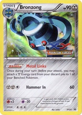 Bronzong - XY21 (Prerelease) [Staff] () Holofoil [Promos: XY Promos] Pokemon Single Pokémon