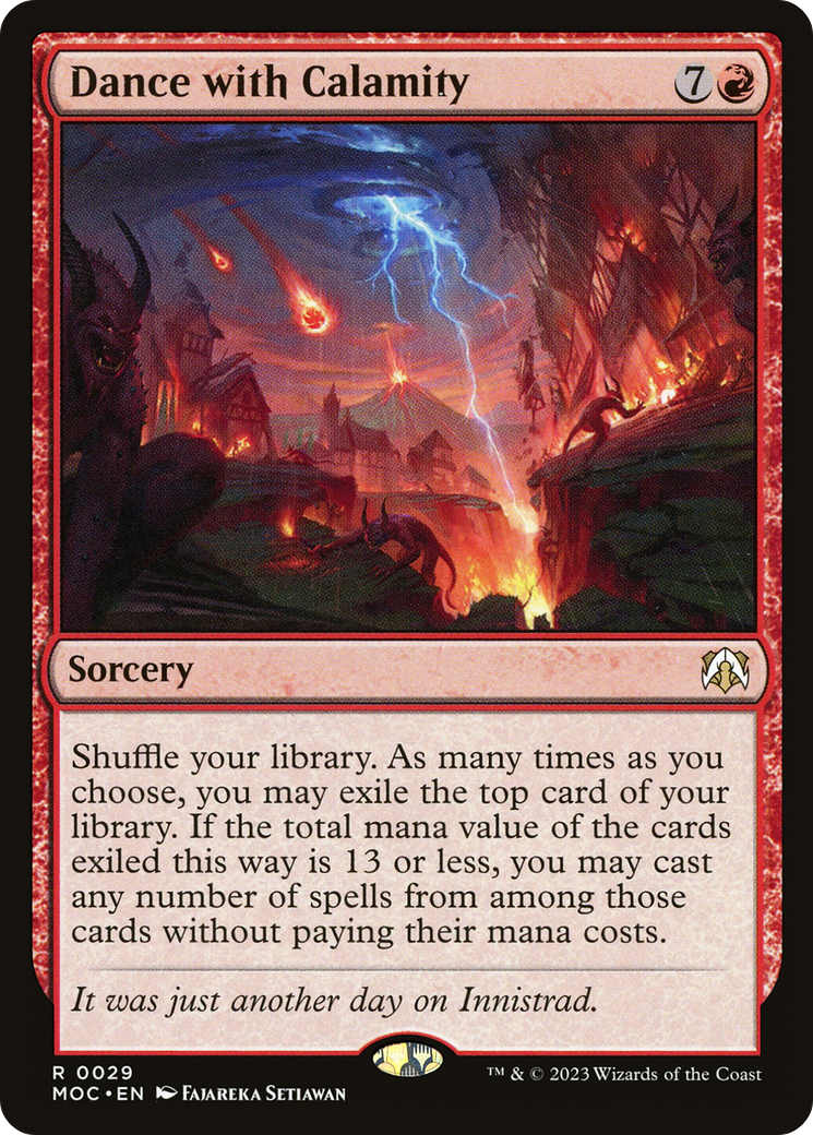 Dance with Calamity (MOC-029) [March of the Machine Commander] MTG Single Wizards of the Coast