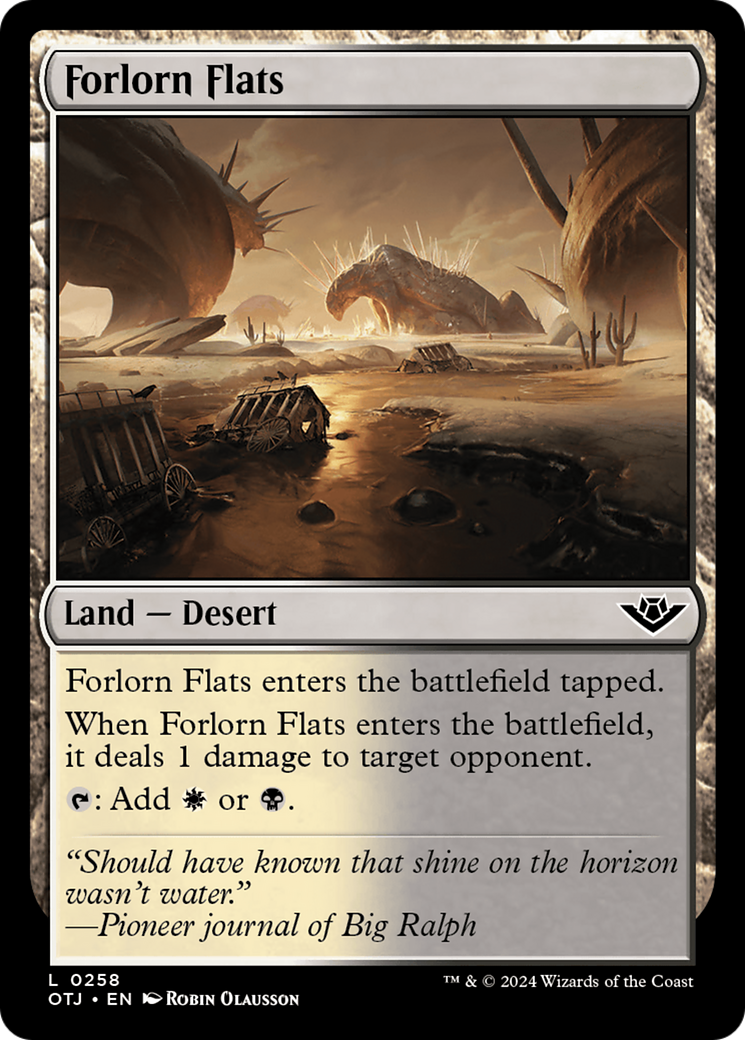 Forlorn Flats (OTJ-258) [Outlaws of Thunder Junction] Foil MTG Single Wizards of the Coast