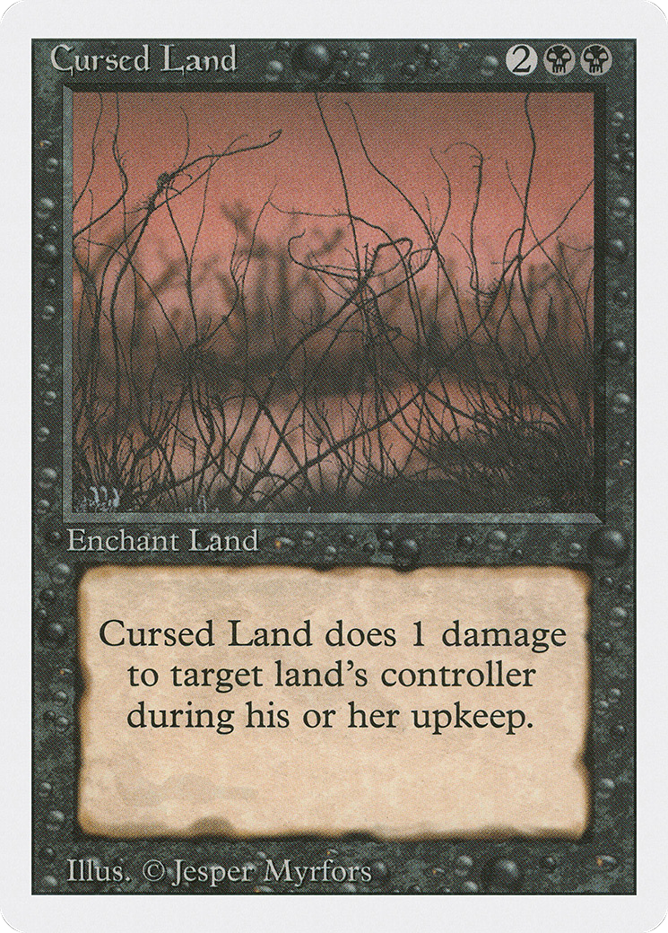 Cursed Land (3ED-098) [Revised Edition] MTG Single Wizards of the Coast