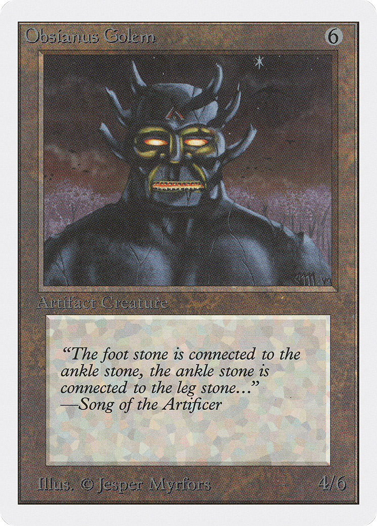 Obsianus Golem (2ED-268) [Oldschool] Unlimited Edition MTG Single Wizards of the Coast