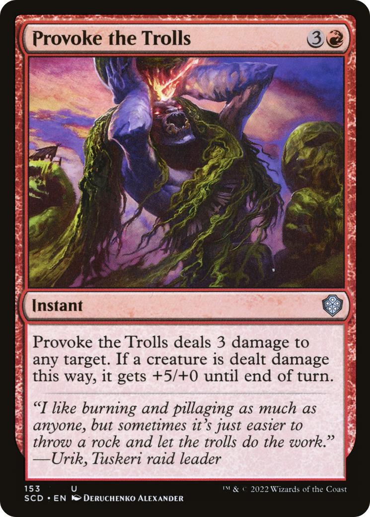 Provoke the Trolls (SCD-153) [Starter Commander Decks] MTG Single Wizards of the Coast