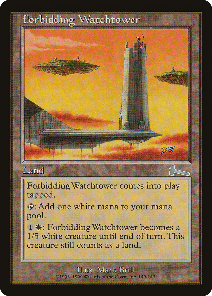 Forbidding Watchtower (ULG-140) [Urza's Legacy] MTG Single Wizards of the Coast