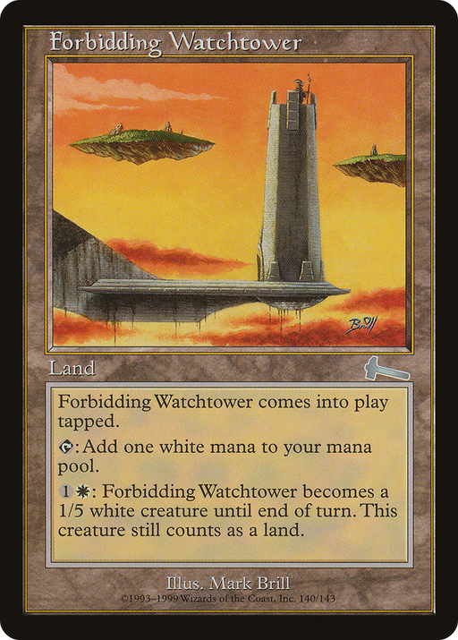 Forbidding Watchtower (ULG-140) [Urza's Legacy] MTG Single Wizards of the Coast
