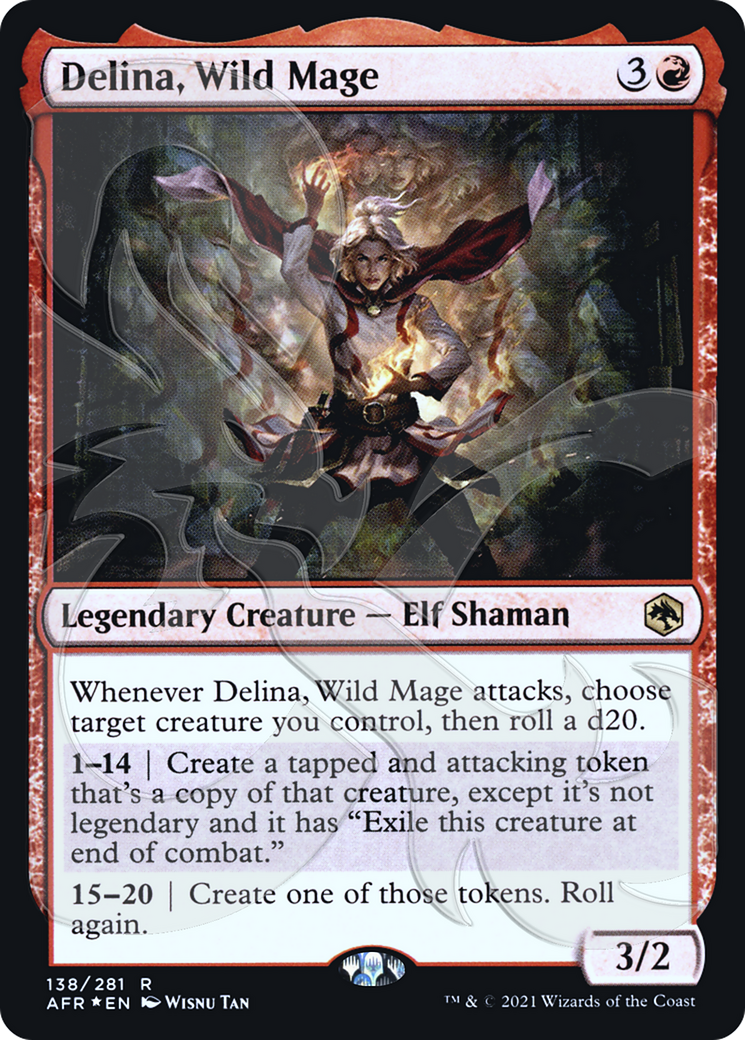 Delina, Wild Mage (AFR&-138) [Adventures in the Forgotten Realms Promos] Foil MTG Single Wizards of the Coast