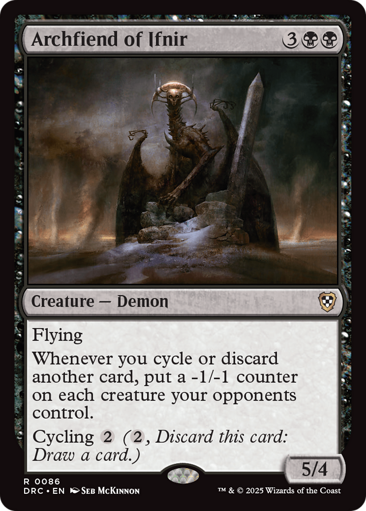 Archfiend of Ifnir (DRC-086) [Commander: Aetherdrift] MTG Single Wizards of the Coast