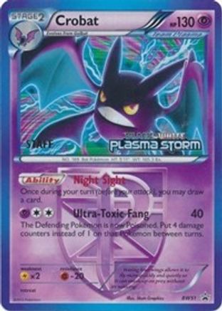Crobat - BW51 (Team Plasma) (Prerelease) [Staff] () Holofoil [Promos: BW Promos] Pokemon Single Pokémon