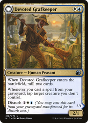 Devoted Grafkeeper // Departed Soulkeeper (MID-218) [Innistrad: Midnight Hunt] MTG Single Wizards of the Coast