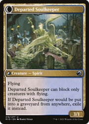Devoted Grafkeeper // Departed Soulkeeper (MID-218) [Innistrad: Midnight Hunt] MTG Single Wizards of the Coast