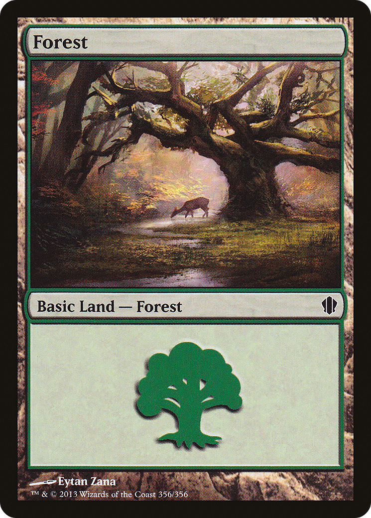Forest (356) (C13-356) [Commander 2013] MTG Single Wizards of the Coast