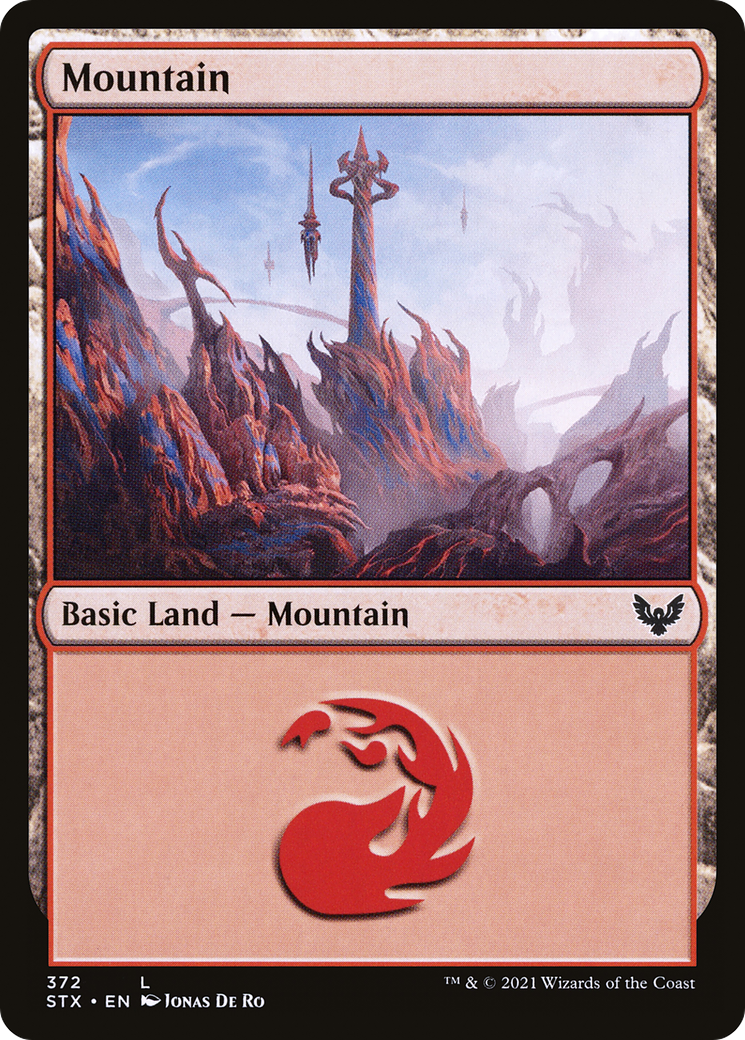 Mountain (372) (STX-372) [Strixhaven: School of Mages] MTG Single Wizards of the Coast