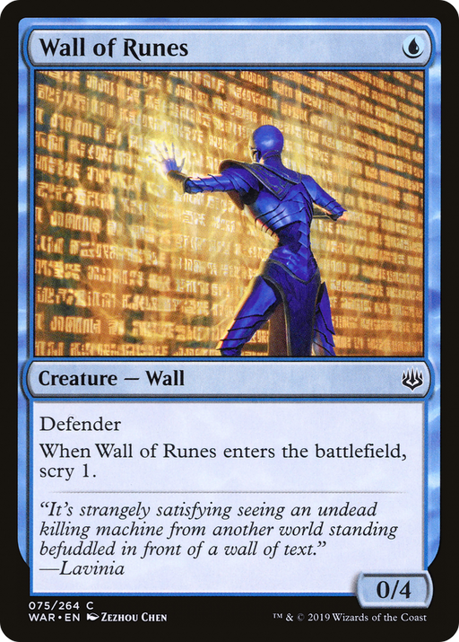 Wall of Runes (WAR-075) [War of the Spark] MTG Single Wizards of the Coast