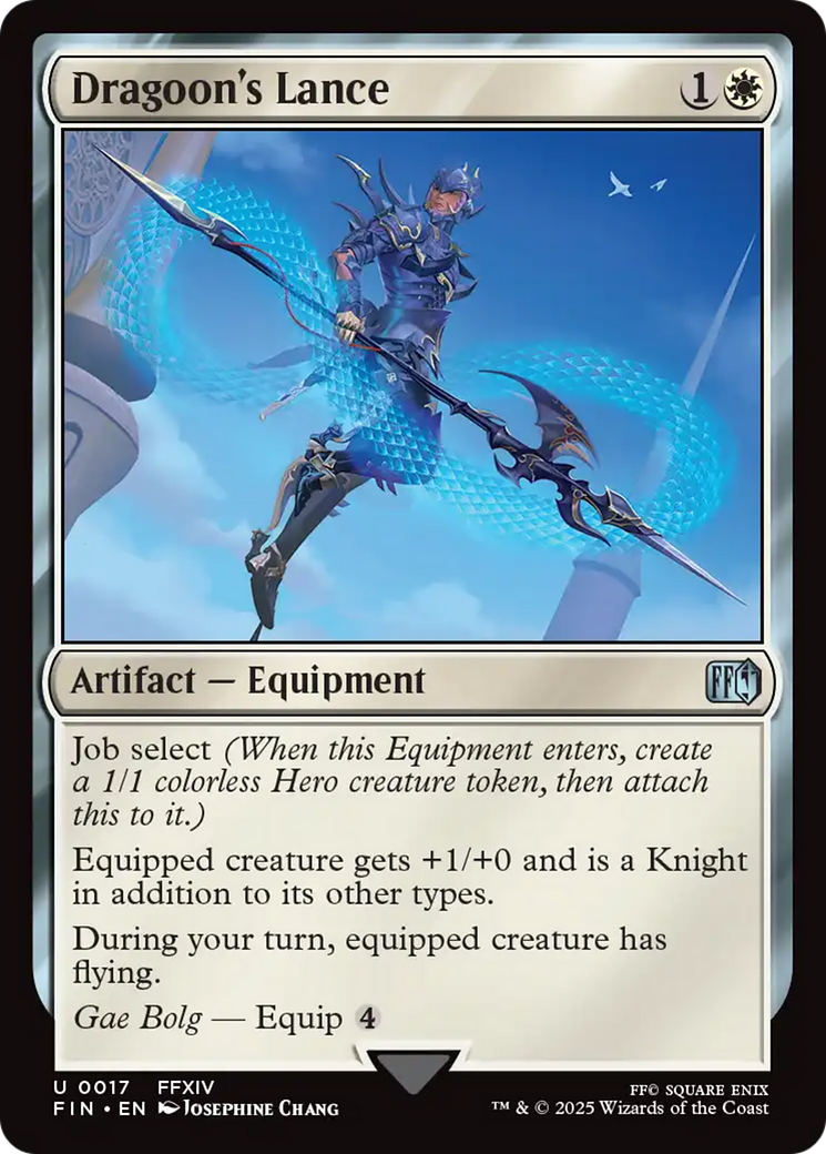 Dragoon's Lance (FIN-017) [FINAL FANTASY] Foil MTG Single Wizards of the Coast