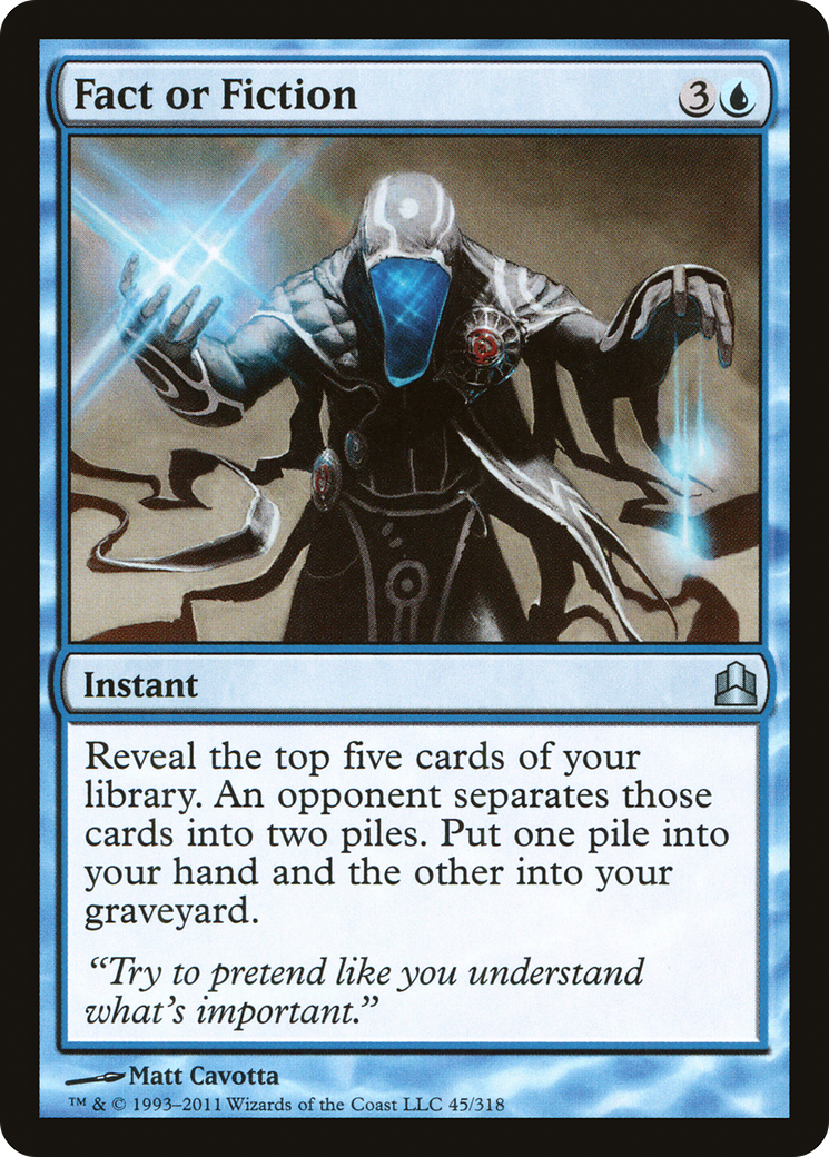 Fact or Fiction (CMD-045) [Commander 2011] MTG Single Wizards of the Coast