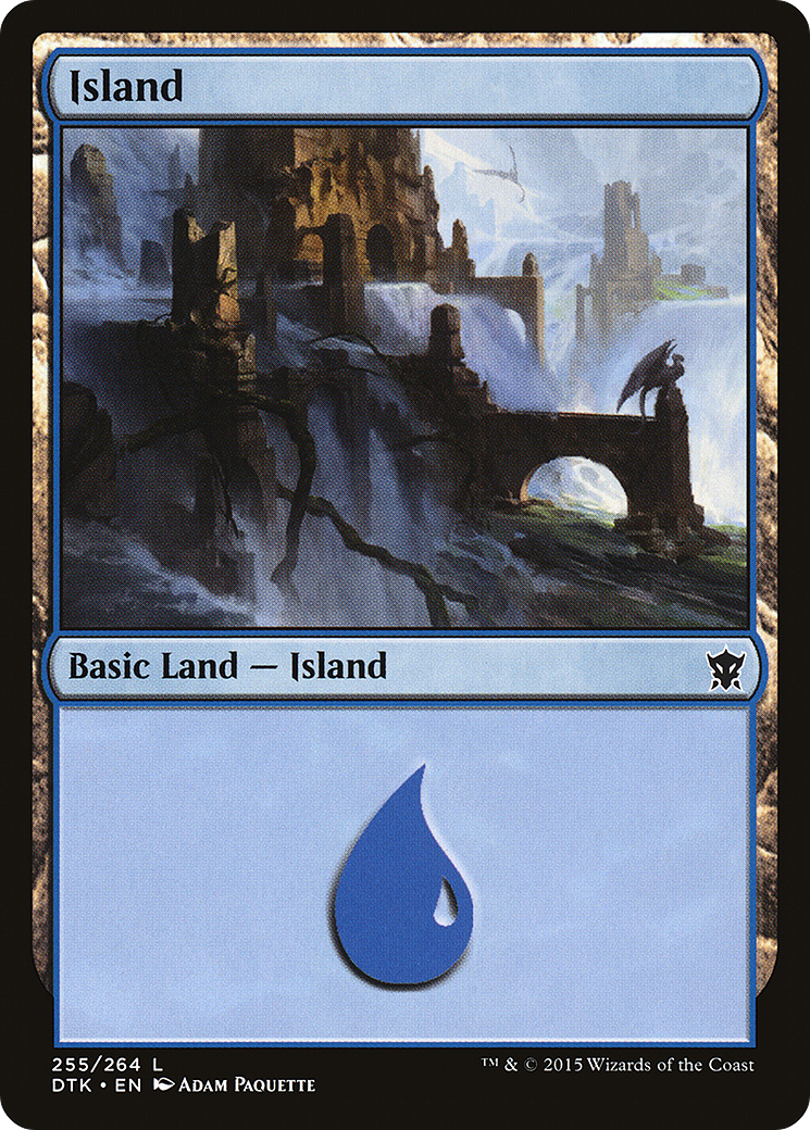 Island (255) (DTK-255) [Dragons of Tarkir] Foil MTG Single Wizards of the Coast
