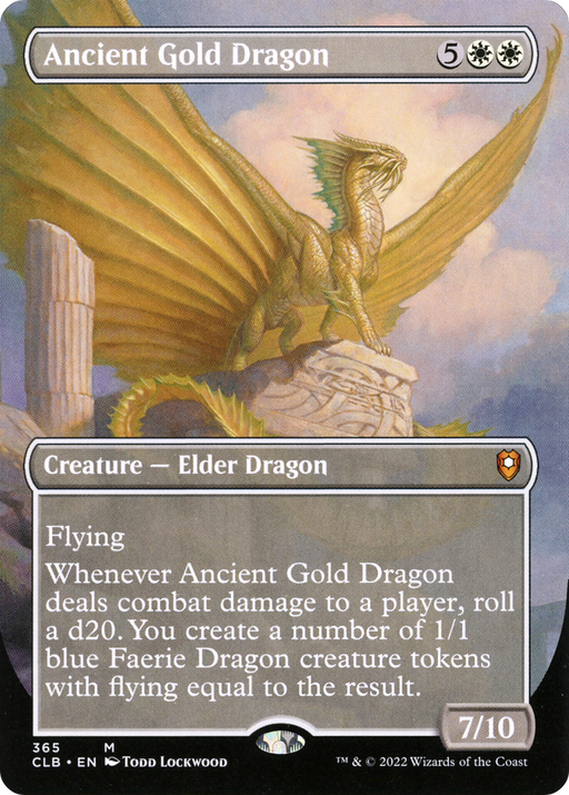 Ancient Gold Dragon (CLB-365) [Commander Legends: Battle for Baldur's Gate] (Borderless) MTG Single Wizards of the Coast