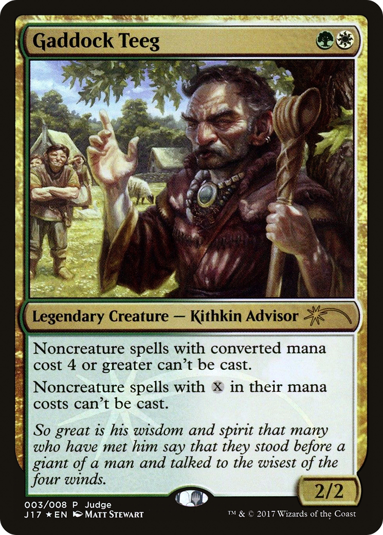 Gaddock Teeg (JDG-003) [Misc] Judge Gift Cards 2017 Foil MTG Single Wizards of the Coast