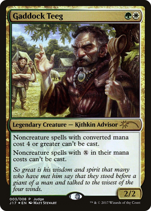 Gaddock Teeg (JDG-003) [Misc] Judge Gift Cards 2017 Foil MTG Single Wizards of the Coast