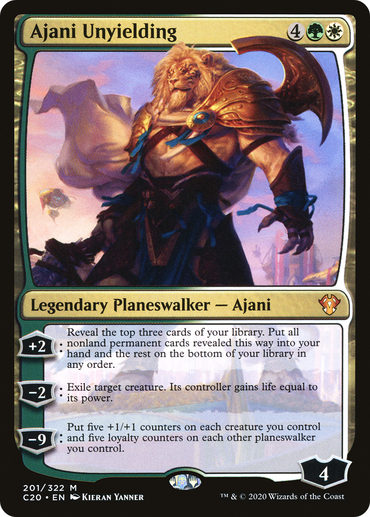 Ajani Unyielding (C20-201) [Commander 2020] MTG Single Wizards of the Coast