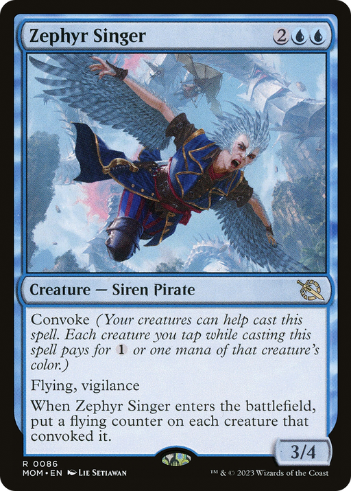 Zephyr Singer (MOM-086) [March of the Machine] Foil MTG Single Wizards of the Coast