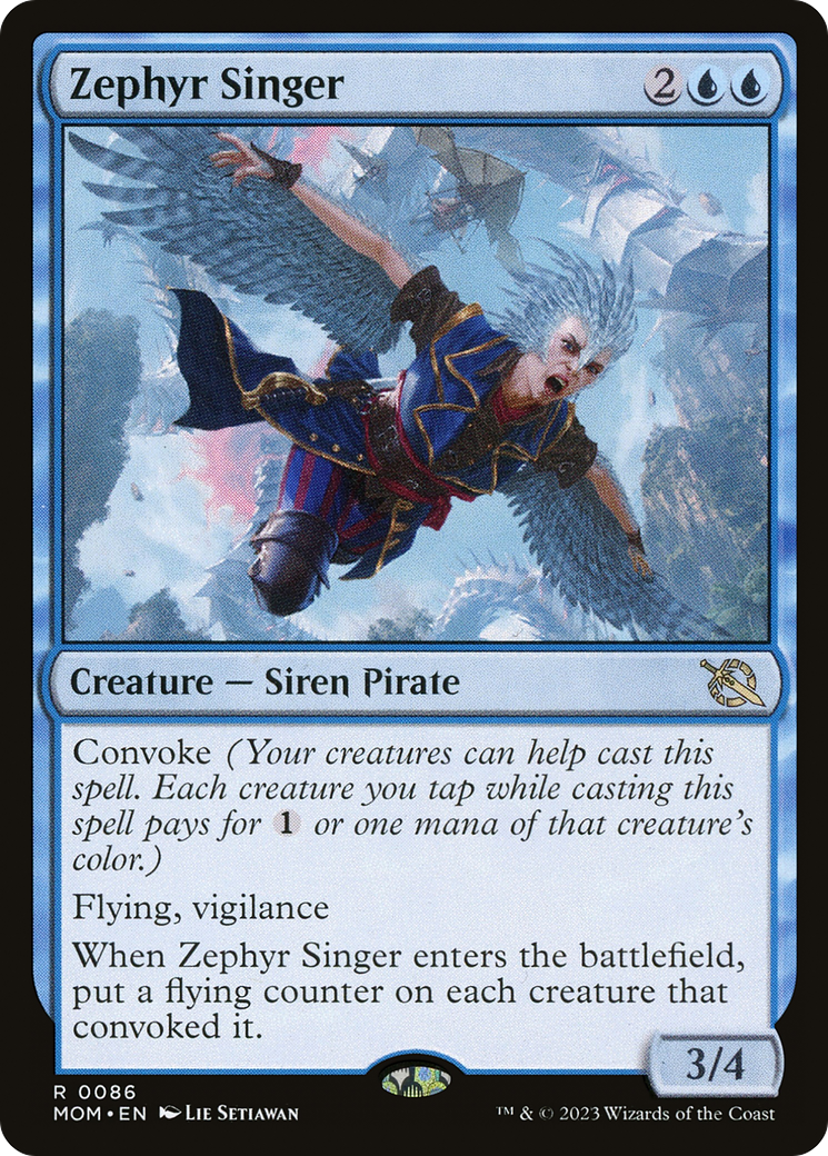 Zephyr Singer (MOM-086) [March of the Machine] MTG Single Wizards of the Coast