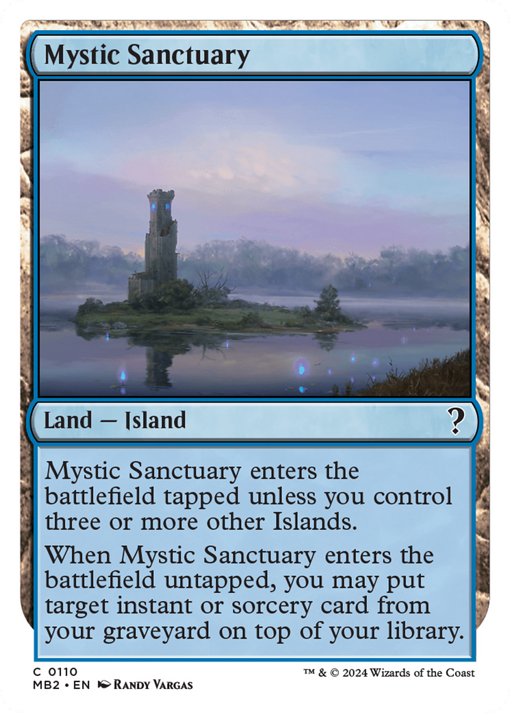 Mystic Sanctuary (White Border) (MB2-110) [Mystery Booster] Mystery Booster 2 MTG Single Wizards of the Coast