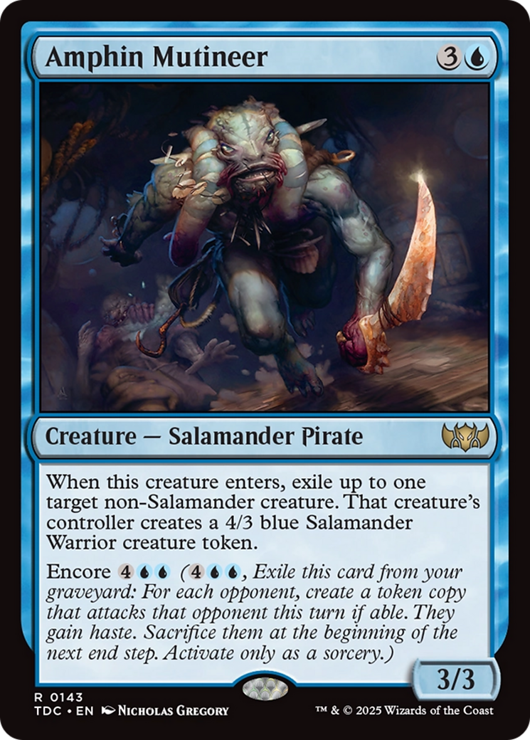 Amphin Mutineer (TDC-143) [Commander: Tarkir: Dragonstorm] MTG Single Wizards of the Coast