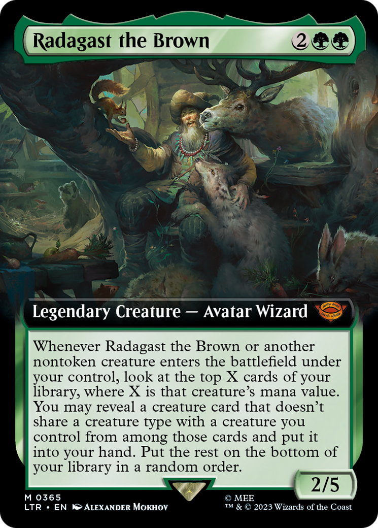 Radagast the Brown (LTR-365) [The Lord of the Rings: Tales of Middle-earth] (Extended Art) Foil MTG Single Wizards of the Coast
