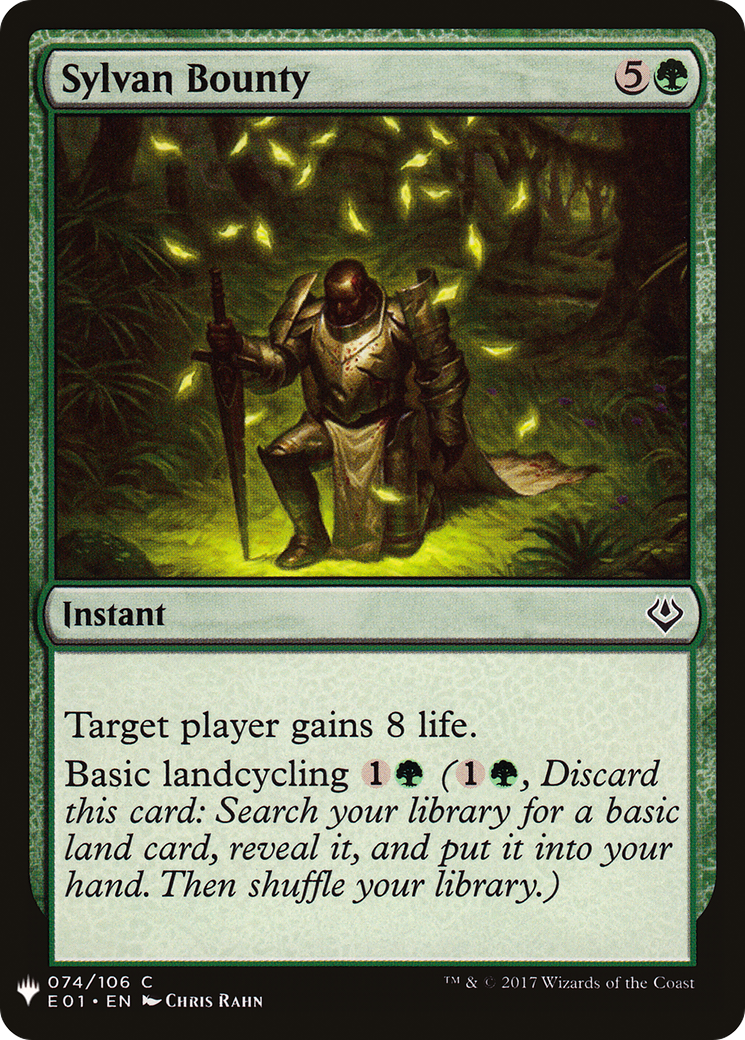 Sylvan Bounty (LIST-E01-74) [Mystery Booster] The List MTG Single Wizards of the Coast