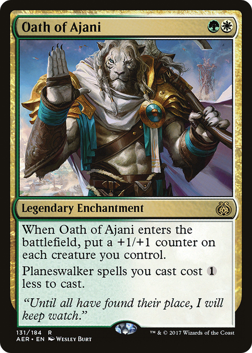 Oath of Ajani (AER-131) [Aether Revolt] MTG Single Wizards of the Coast